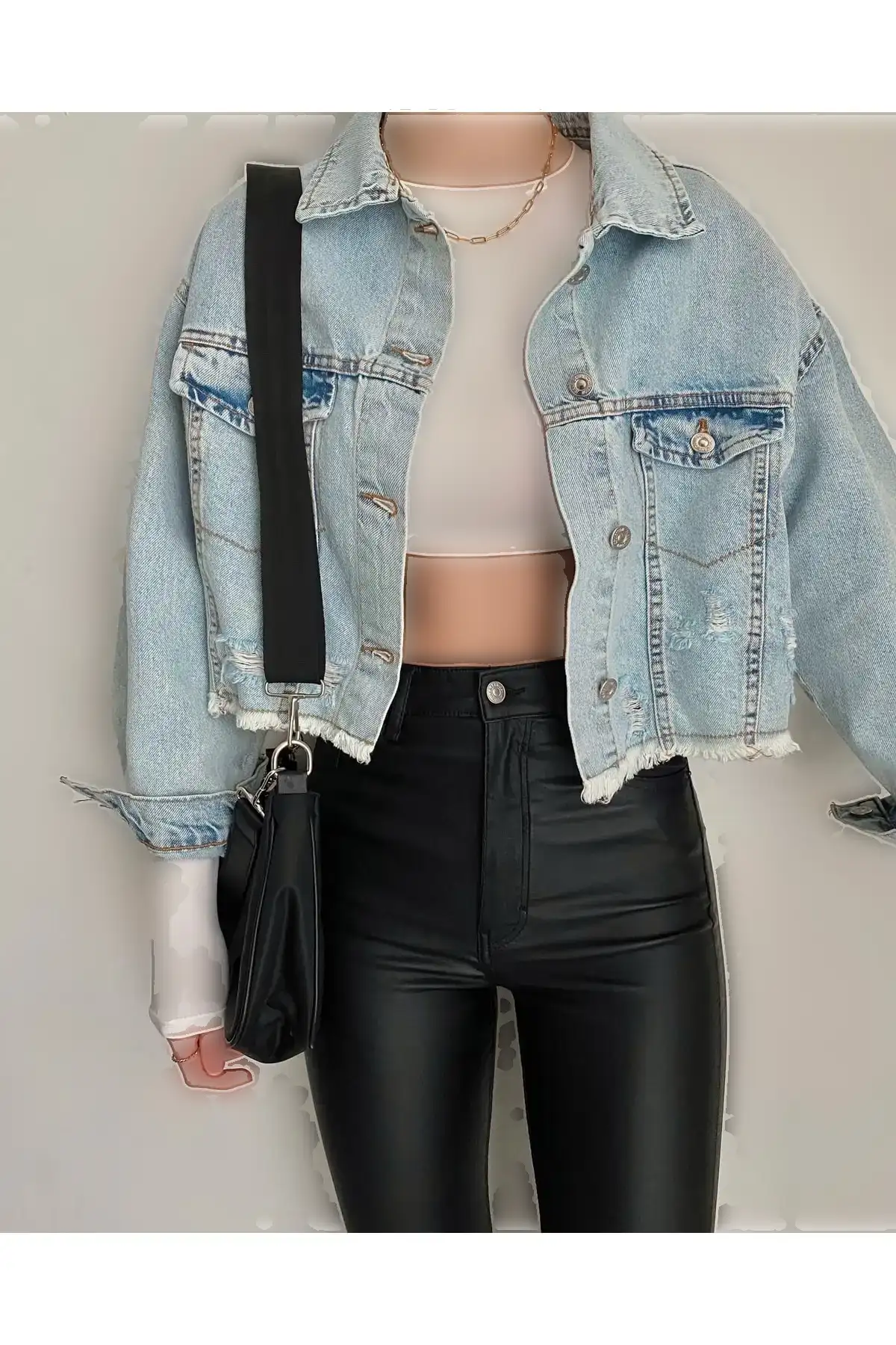 کت جین دنیم کوتاه - 11826 کت جین دنیم کوتاه - 11826