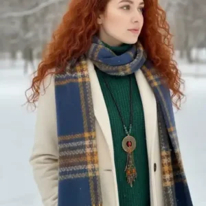 گردنبند دست ساز عتیقه با زنجیر بلند - 12088