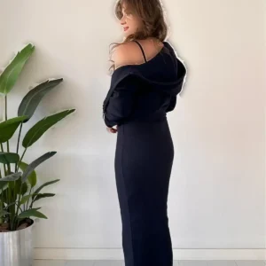 پیراهن با هیکل سه تکه آبی تیره - 11989