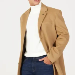 پالتوی یزدی پشمی با برش نرمال و یقه مونو مردانه - 13099