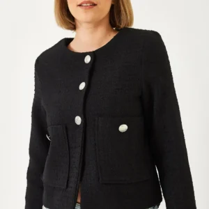 ژاکت توئید دکمه‌دار زنانه 50151 60271004 - 11813