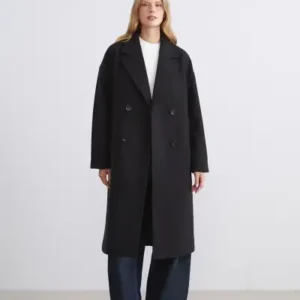 کاپشن زنانه کلاهدار مشکی دو طرفه - 12384