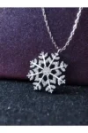 گردنبند نقره برف‌دانه زنانه - 12120