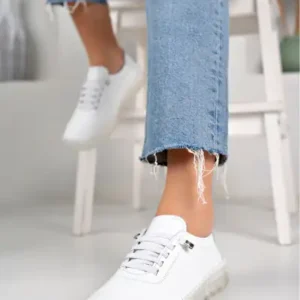 کفش روزمره زنانه چرم طبیعی طبی ترک