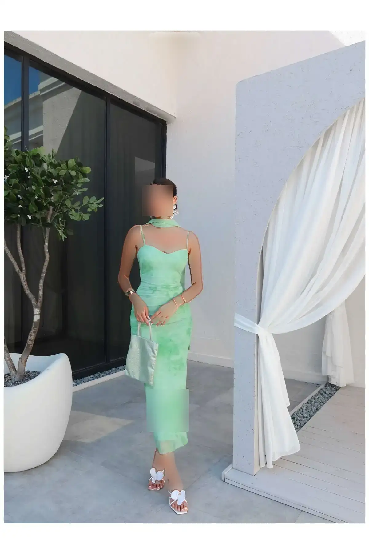 لباس دراپه با طرح باتیک - 12041 لباس دراپه با طرح باتیک - 12041