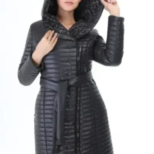 کاپشن بافتنی هودی - 12684