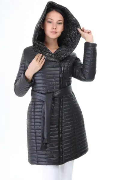 کاپشن بافتنی هودی - 12684 کاپشن بافتنی هودی - 12684