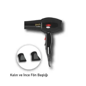 سشوار حرفه‌ای جی-4500 با قدرت 2500 وات - مخصوص آرایشگران - سشوار رنگ مشکی - 12445