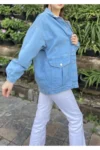 کت جین زنانه آبی - 11891