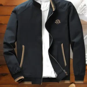 کاپشن و ژاکت مردانه با طرح گلدوزی فصل به فصل - مشکی - 13081