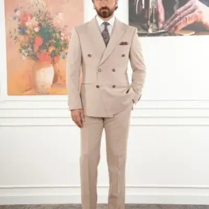 کت و شلوار دو تکه مردانه سبک ایتالیایی با طراحی اسلیم فیت