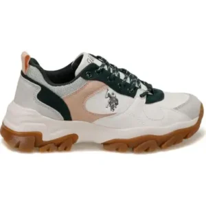 کفش ورزشی زنانه سفید-سبز U.S Polo Assn. مدل 101172500 Tracky 2PR - 13434