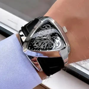 ساعت مچی پلیس با جعبه ویژه برند Homies رنگ مشکی با بند سیلیکونی