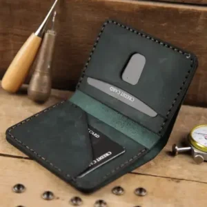 کیف پول مردانه چرم طبیعی دست‌ساز