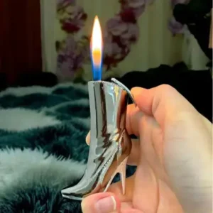 فندک طرح چکمه پاشنه‌ بلند آیینه ای