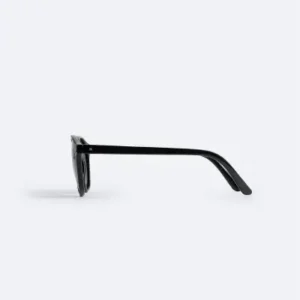 عینک آفتابی گرد مشکی فریم دار مردانه مدل A51Y8806 - 13487