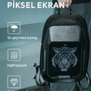کوله‌پشتی پیکسل LED دار سیاه رنگ پیکسو سایبر با نمایشگر پیکسل - 13595