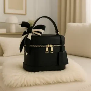 کیف دستی و دوشی زنانه مشکی مدل ملینا با فرم مستطیلی و بند کج - 13146