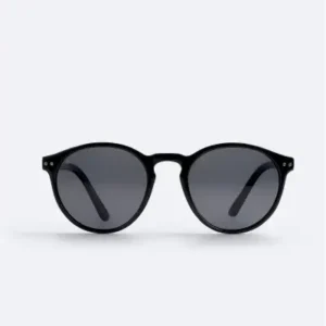 عینک آفتابی گرد مشکی فریم دار مردانه پلاریزه