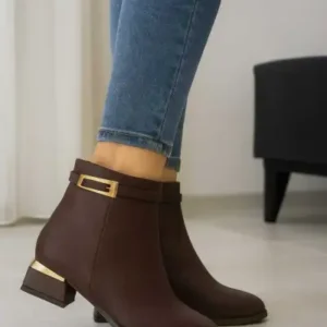 بوت ترند 2026 زنانه با نوک تیز و پاشنه بلند دارای زیپ جانبی و قفل