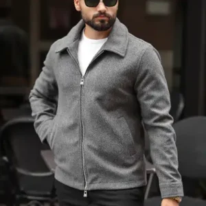 کت کوتاه مردانه با جزئیات زیپ دوتایی - 13563