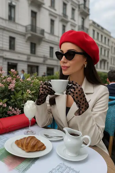 کلاهی نمدی قرمز از پشم استرالیایی طرح نقاش فرانسوی کلاهی نمدی قرمز از پشم استرالیایی طرح نقاش فرانسوی