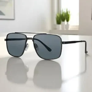 عینک آفتابی مشکی مردانه با محافظت UV400 و پلاریزه اصل ۱۰۰ درصدی