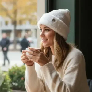 کلاه پشمی زنانه با آستر پلار