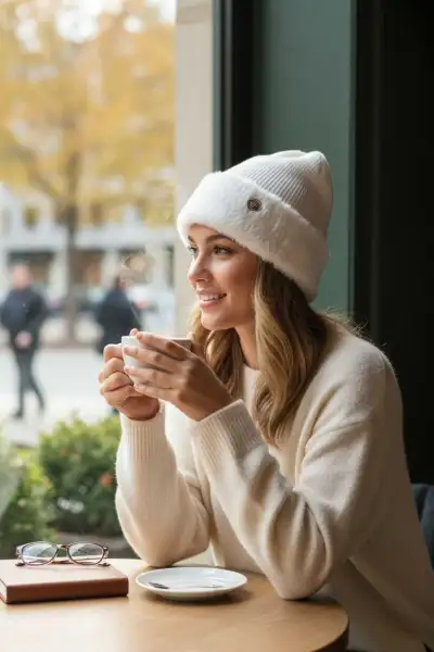 کلاه پشمی زنانه با آستر پلار کلاه پشمی زنانه با آستر پلار