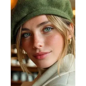 کلاه نقاشی پشمی پریمیوم زنانه - 13299