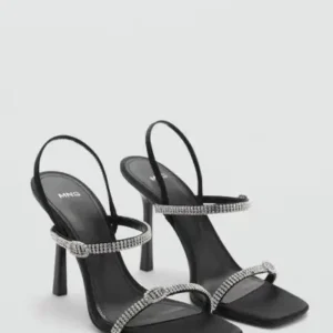 صندل پاشنه‌دار با سنگ‌های استراس - 13385