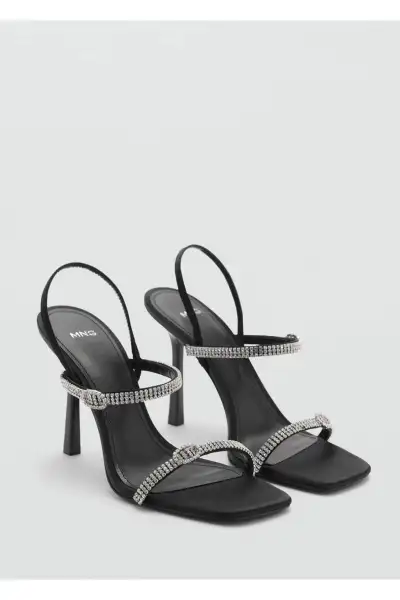 صندل پاشنهدار با سنگهای استراس - 13385 صندل پاشنهدار با سنگهای استراس - 13385