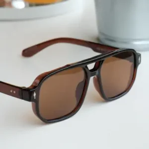 عینک آفتابی UV400 رویال ای ور مدل RE1009 قهوه‌ای تیره