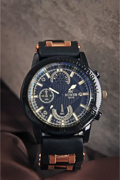 ست ساعت مچی مردانه ضد آب، فندک تقویم دار، تسبیح و دستبند - 13555