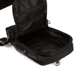 کوله‌پشتی تک‌کپه‌ی مشکی مردانه با قفل رمز برای محافظت در برابر سرقت - 13641