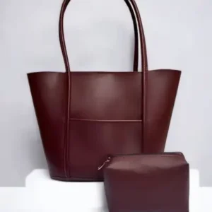 کیف دوشی کلاسیک زنانه با طراحی bordo و جیب دار - 13138