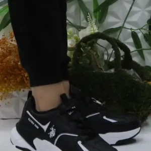 کفش ورزشی زنانه اصل از برند مشهور پولو مدل ایزابل سیاه