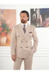 کت و شلوار دو تکه مردانه سبک ایتالیایی با طراحی چسبان - 13357