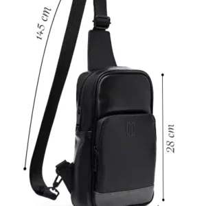 کیف دوشی مردانه مشکی مدل 25SBD300418 - 13646