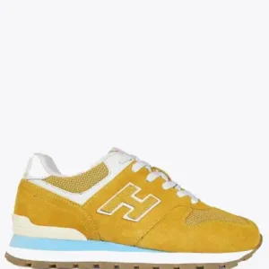 کفش طبی و ورزشی زنانه Hammer Jack از چرم طبیعی به رنگ خردلی