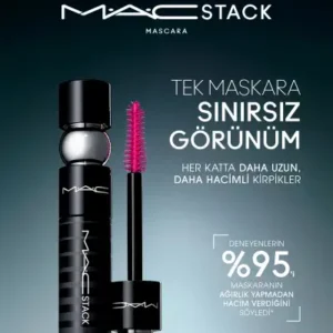 ماسکارا مک‌استک مشکی با فرچه مگا ۱۲ میلی‌لیتر - ماسکارای مؤثر در بلند کردن، طول و حجم‌دهی - 13246