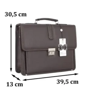 کیف مدارک با مکانیزم قفل‌دار، مناسب برای کاغذ و پرونده‌های A4، با بند شانه‌ای - 13618