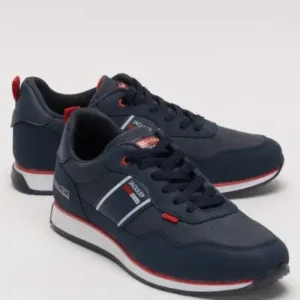 کفش ورزشی روزانه مردانه با بند - سرمه‌ای و قرمز - 13414