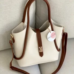 کیف زنانه دوشی رنگی با جزئیات قفل در قسمت جلویی و با میکرو چرم یاجرو - 13132