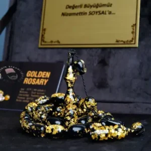 تسبیح ممتاز با ذرات طلا و گواهی‌نامه معتبر از وارد کننده اصلی ( خاص مدا )