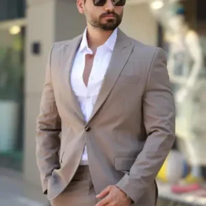 کت و شلوار اسلیم ترند 2026 مردانه پلی ویسکون