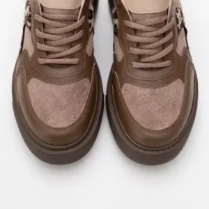 کفش ورزشی زنانه طرح دار قهوه‌ای AERE - 13464