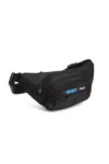 کیف دوشی کراس بادی مردانه با خروجی USB و دارای بند شانه‌ای و کمری - مشکی - آبی - 13645