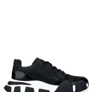 کفش ورزشی اسنیکرز چرمی اصل مشکی مردانه