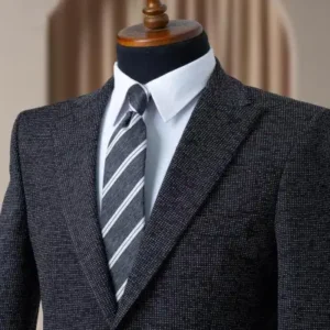 تک کت مردانه کلاسیک با برش اسلیم با پارچه کتان سبک ایتالیایی